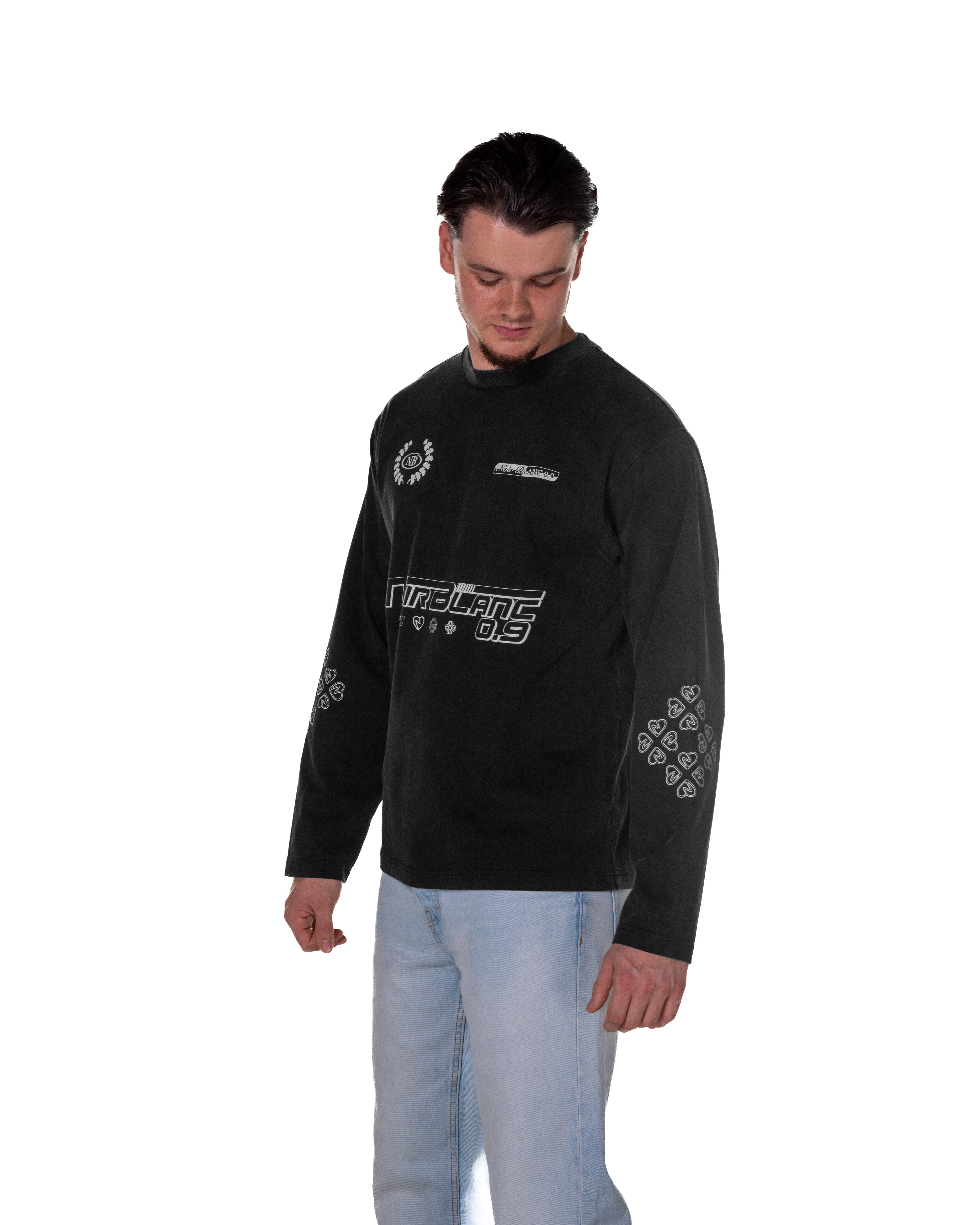 RACE LONGSLEEVE · L'AMOUR NOIR · NOIR BLANC 0.9
