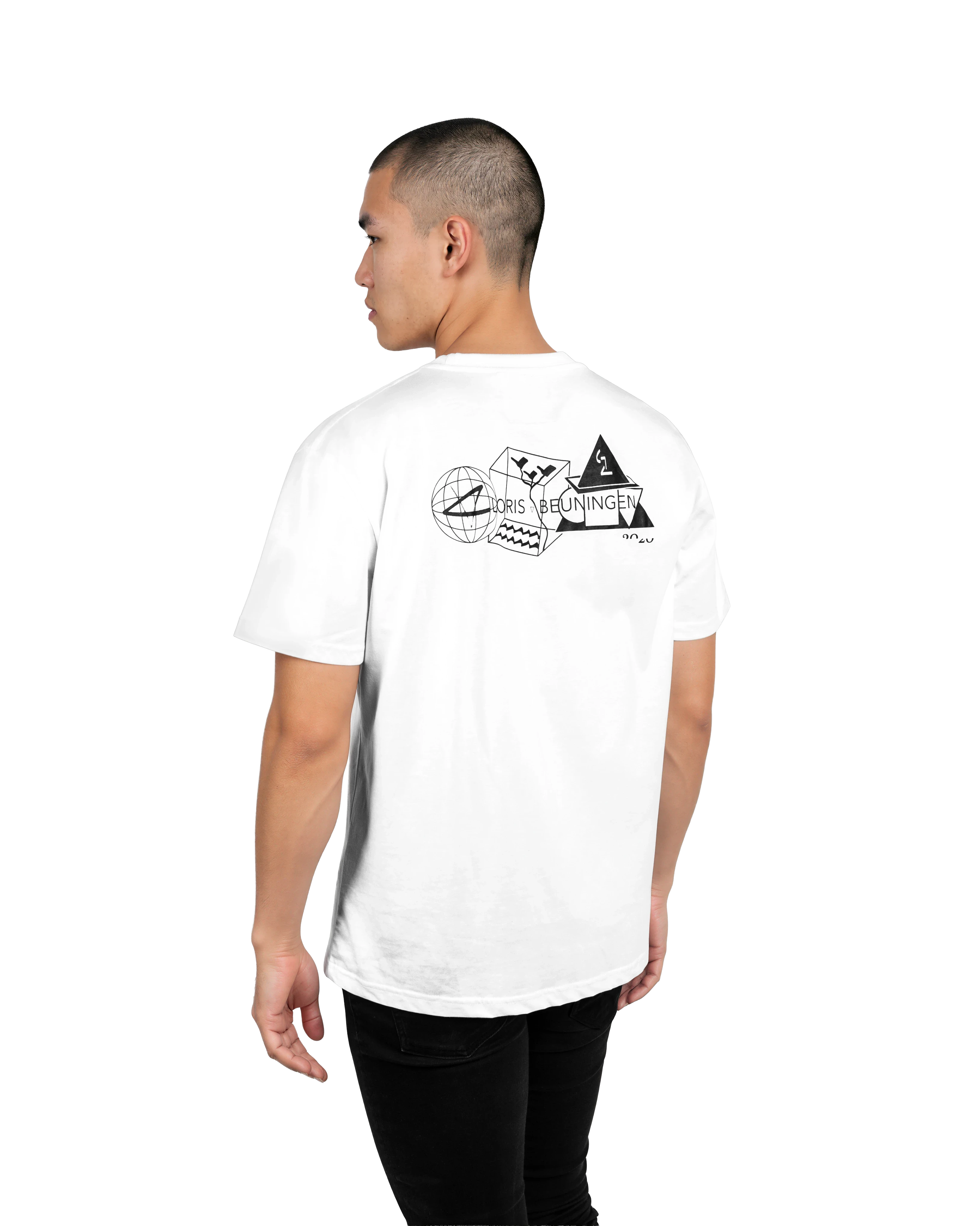 TEE - BLOSSOMING OF EXISTENCE, White Edition · NOIR BLANC 0.9